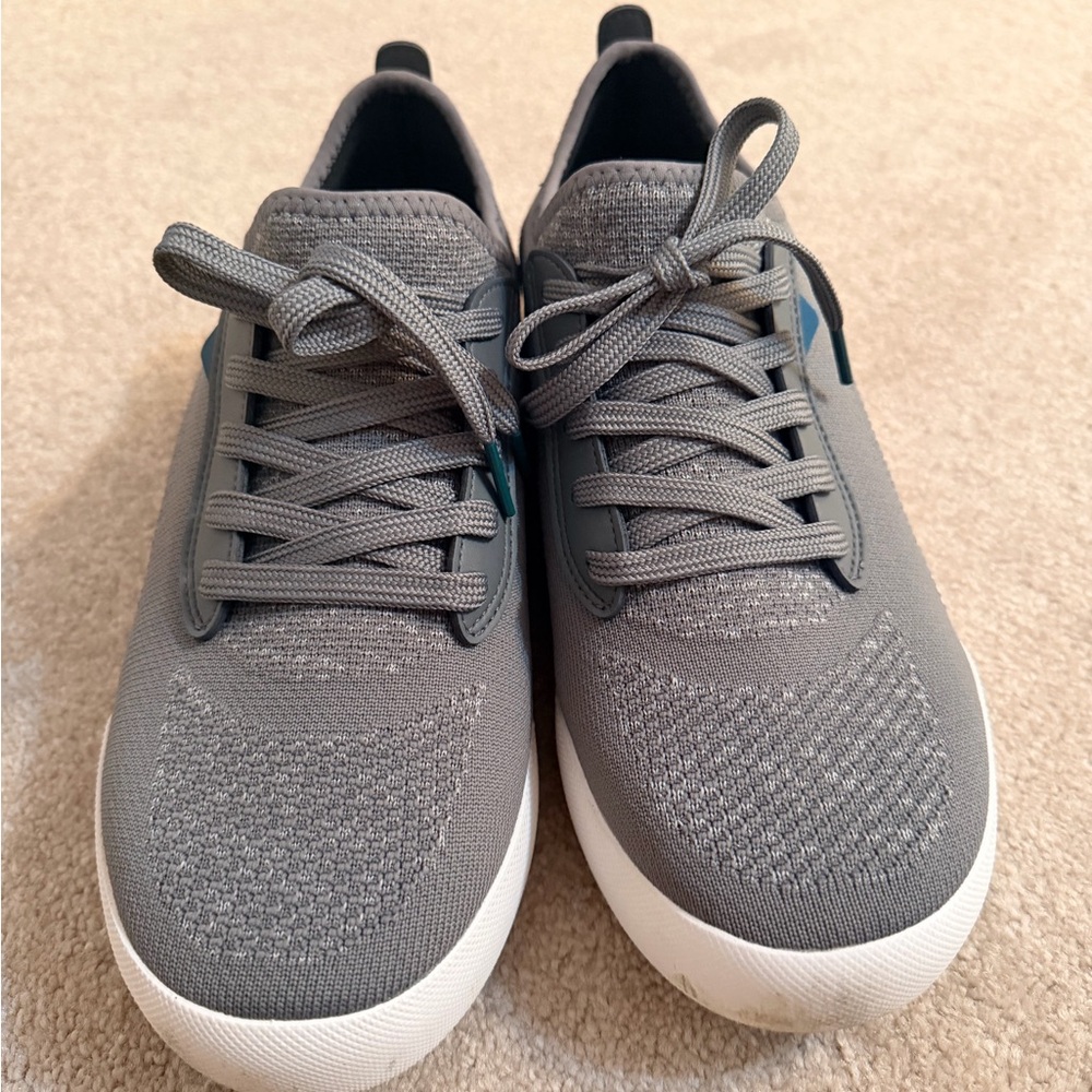 Vessi Gray Knit Sneakers with White Soles